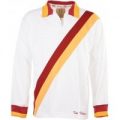 TOFFS Retro White Long Sleeve Shirt With Maroon/Amber Tape