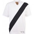 TOFFS Classic Retro White Short Sleeve Shirt With Black Tape