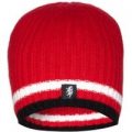 Red/White & Black Cashmere Beanie Hat