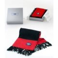 Red & Black Deluxe Cashmere Bar Scarf