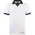 TOFFS Classic Retro White Short Sleeve Shirt With Collar