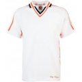 TOFFS Retro White Short Sleeve Shirt With Orange/Black Tape