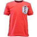 England Red Short Sleeve Retro Kids Football Shirt