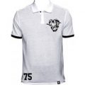Derby County No 75 White Polo Shirt