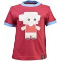 Kids West Ham Hammer Head T-Shirt – Maroon/Sky Ringer