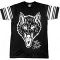Rum Knuckles Black T-Shirt Wolf Stripe Print