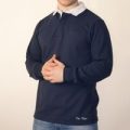 TOFFS Classic Retro Navy Long Sleeve Rugby Stlye Shirt