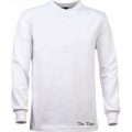 TOFFS Retro White Long Sleeve Shirt With Crossover Neck