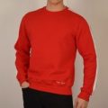 Toffs Retro Red Sweatshirt White Sleeve Panels
