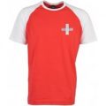 Switzerland Raglan Sleeve Red/White T-Shirt